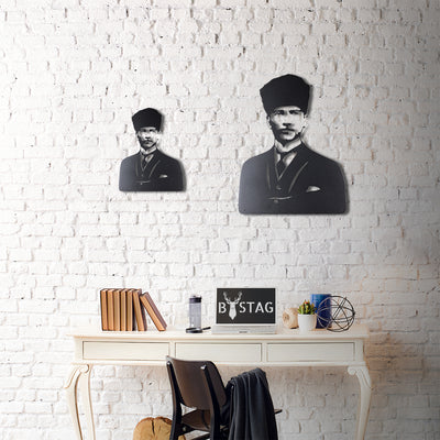 Bystag metal dekoratif duvar aksesuarı Atatürk- Bystag metal wall art-wall art-wall decor-metal wall decor-Atatürk