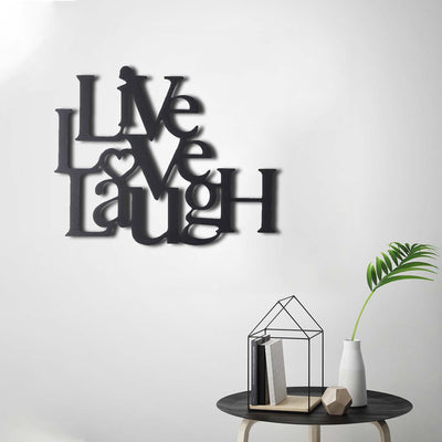 Bystag metal dekoratif duvar aksesuarı live love laugh- Bystag metal wall art-wall art-wall decor-metal wall decor-live love laugh